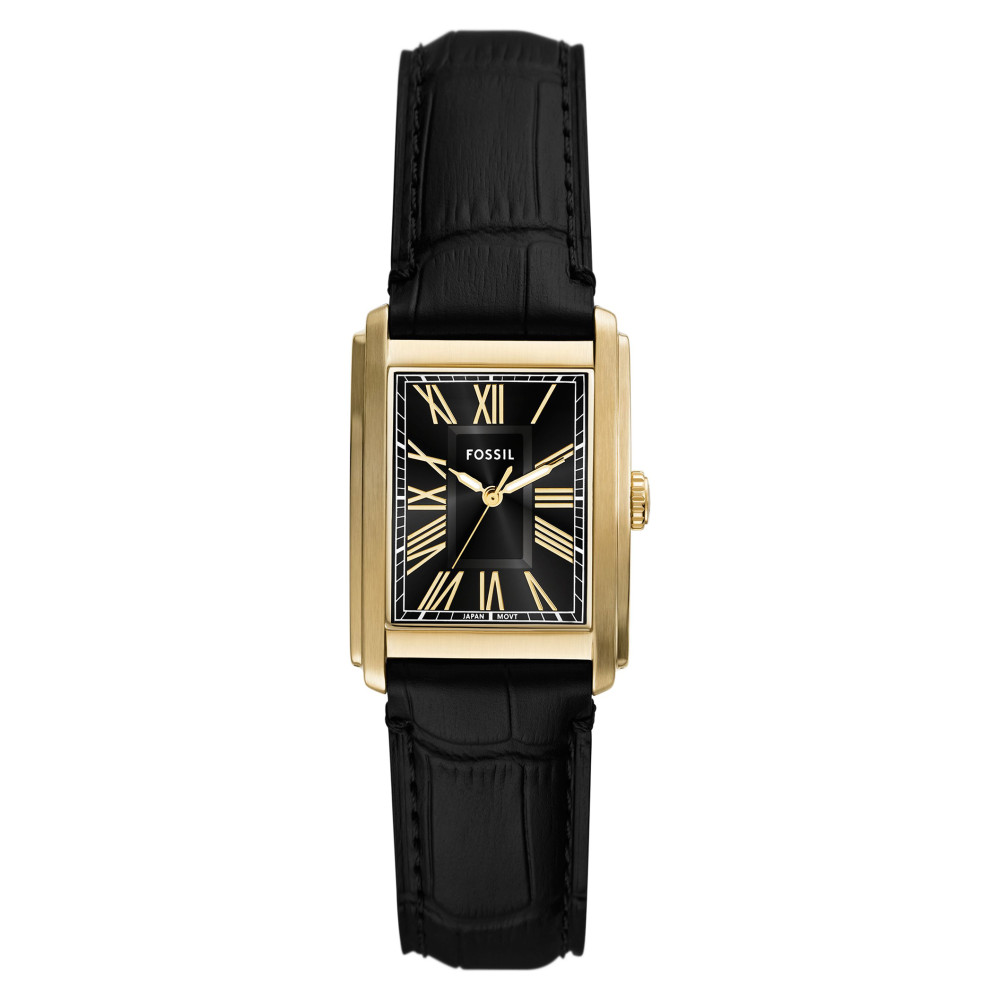 Fossil FS6091 Black Leather Strap 30mm - zegarek męski 1