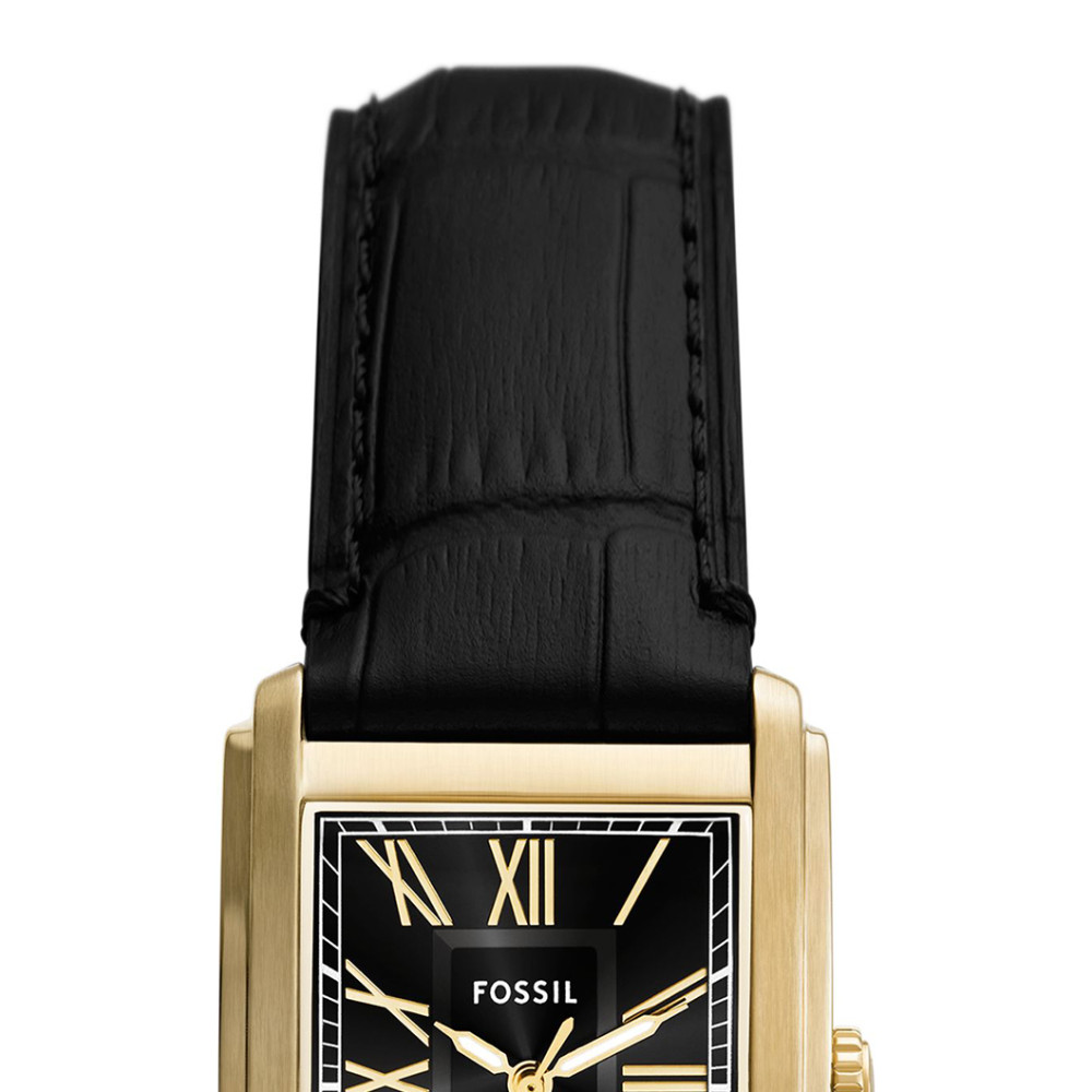 Fossil FS6091 Black Leather Strap 30mm - zegarek męski 3