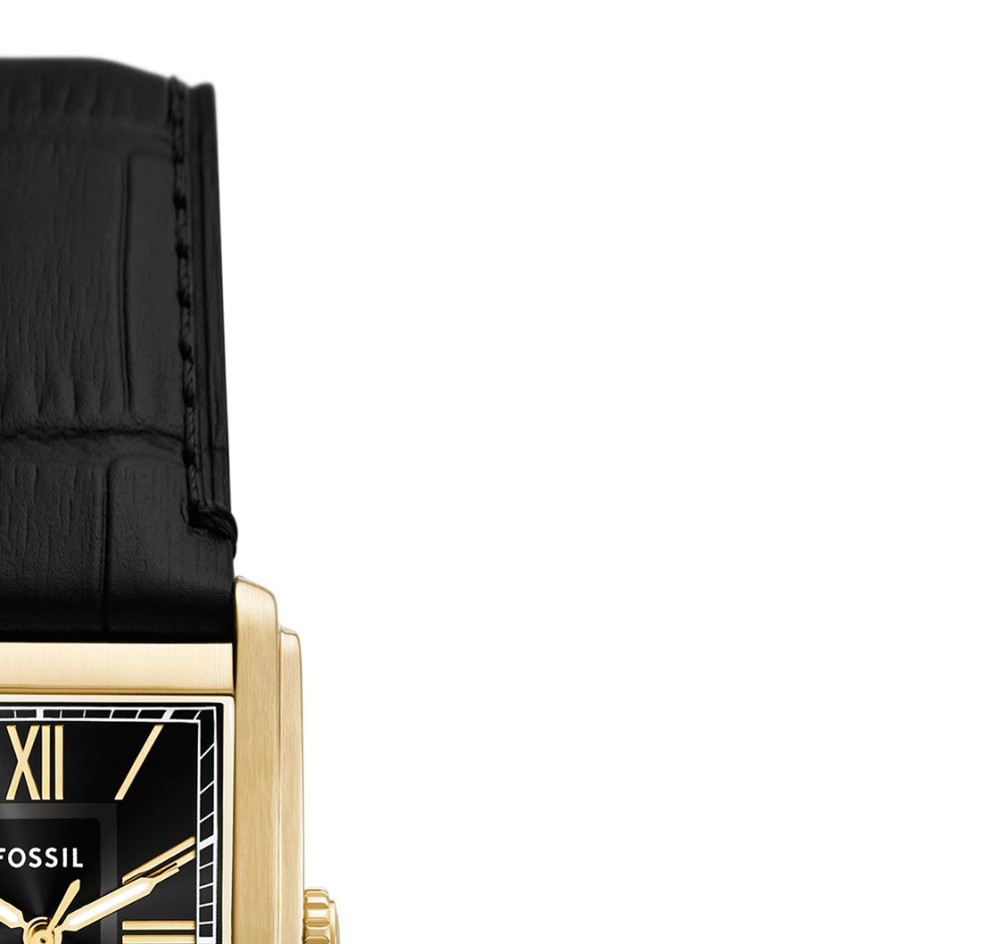 Fossil FS6091 Black Leather Strap 30mm - zegarek męski 5