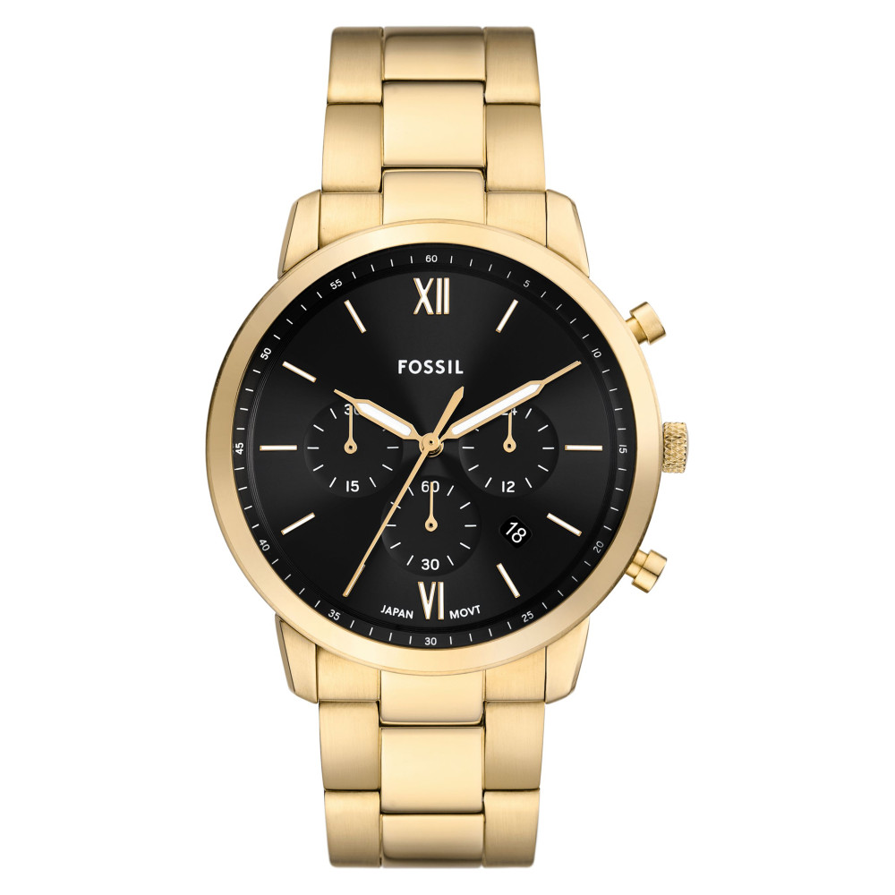 Fossil FS6093 NEUTRA Chronograph Gold Stainless Steel 44mm - zegarek męski 1