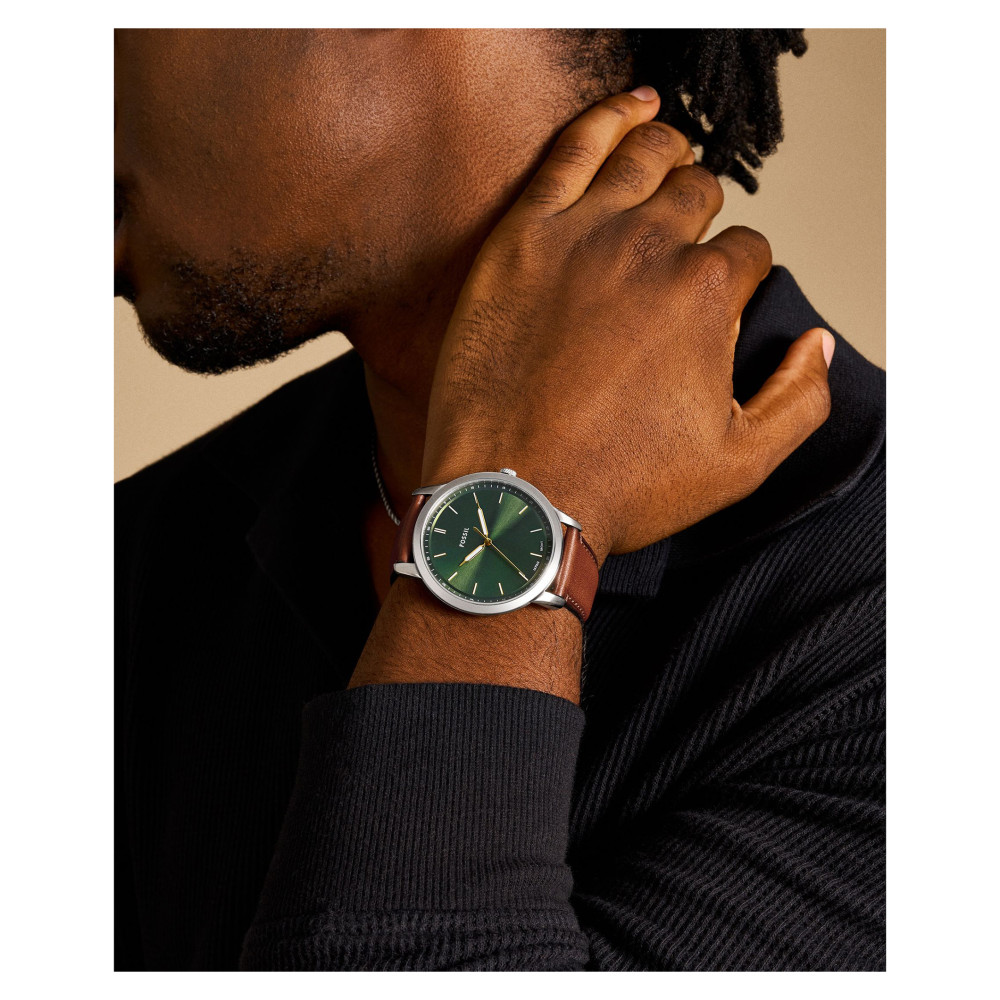 Fossil FS6094 Brown Leather Strap 44mm - zegarek męski 9