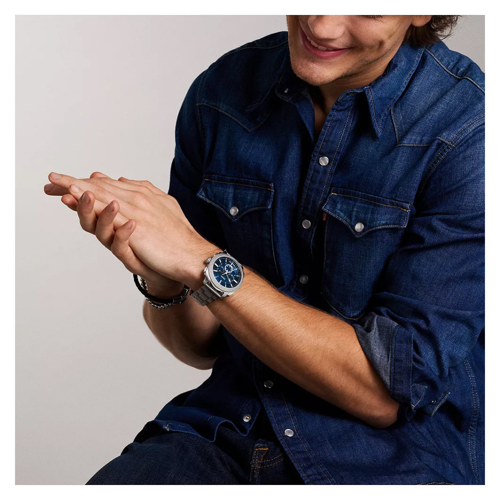 Fossil FS6096 Machine Chronograph Stainless Steel 44mm - zegarek męski 9