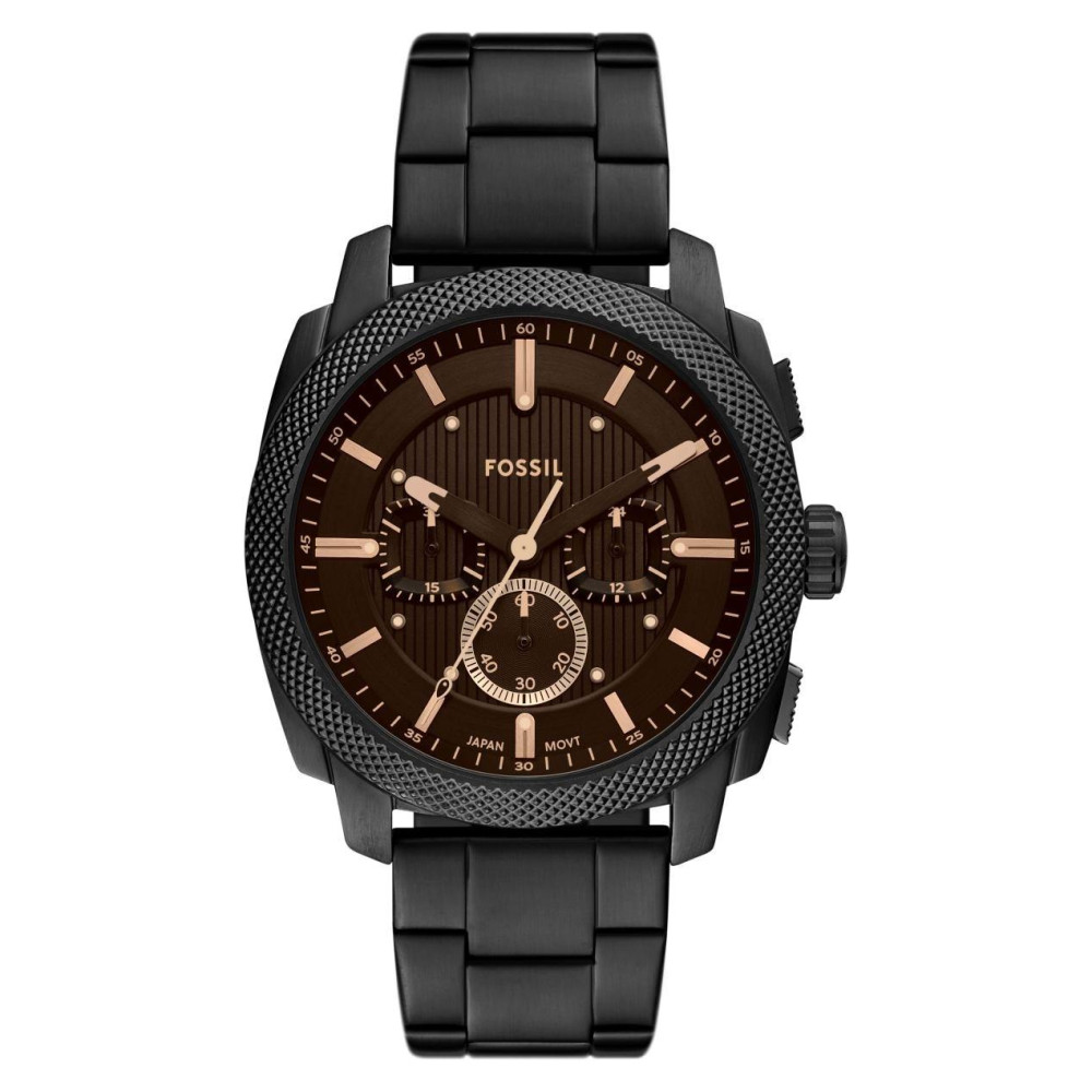 Fossil FS6097 Machine Chronograph Black Stainless Steel 44mm - zegarek męski 1
