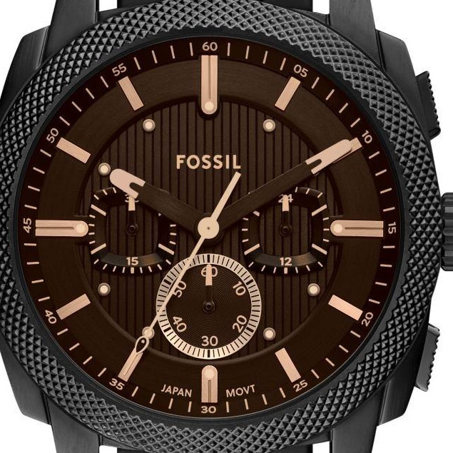 Fossil FS6097 Machine Chronograph Black Stainless Steel 44mm - zegarek męski 2