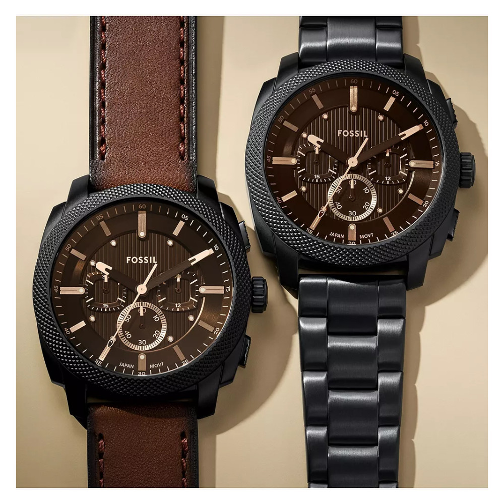 Fossil FS6097 Machine Chronograph Black Stainless Steel 44mm - zegarek męski 9
