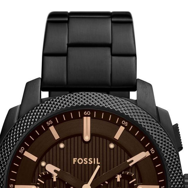 Fossil FS6097 Machine Chronograph Black Stainless Steel 44mm - zegarek męski 3