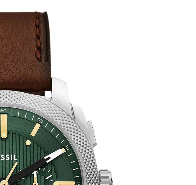 Fossil FS6100 Machine Brown Leather Strap 44mm - zegarek męski 5