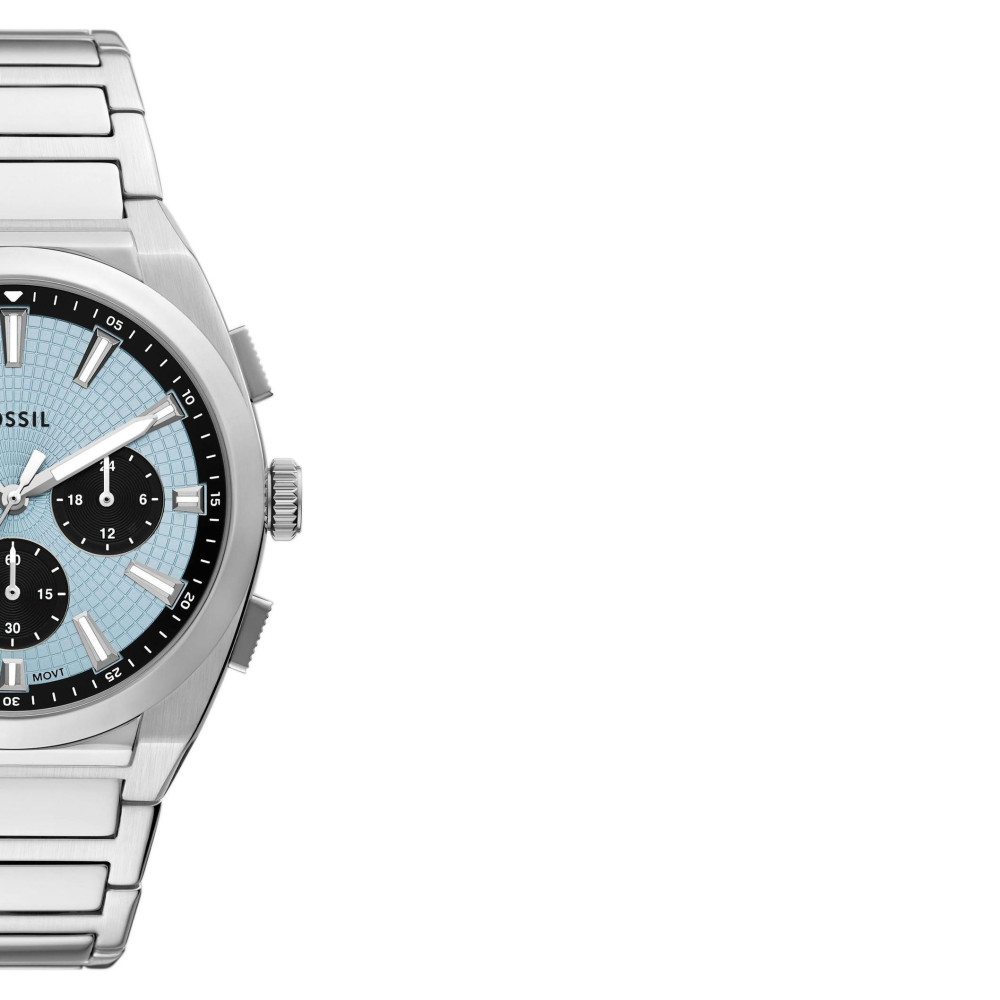 Fossil FS6105 Everett Chronograph Stainless Steel 44mm - zegarek męski 6