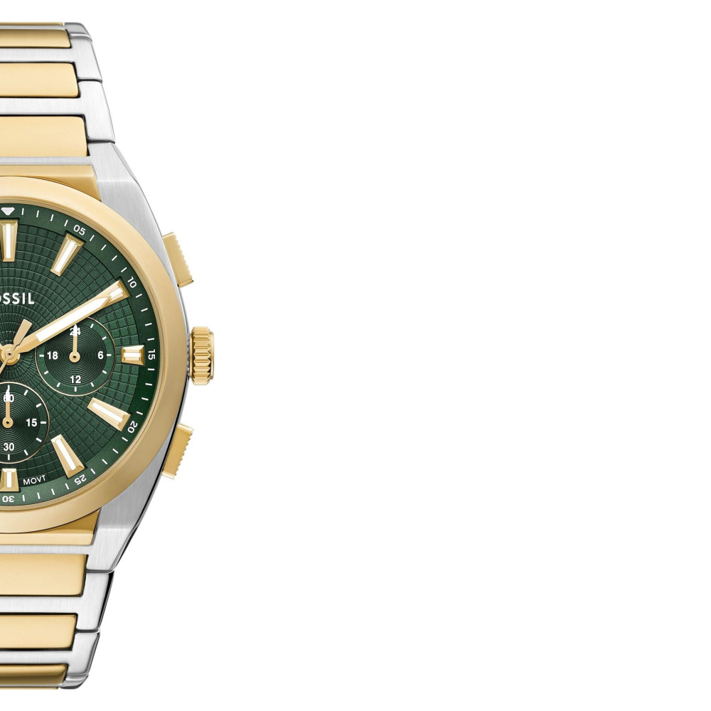 Fossil FS6106 Everett Chronograph Bicolor Stainless Steel 44mm - zegarek męski 6