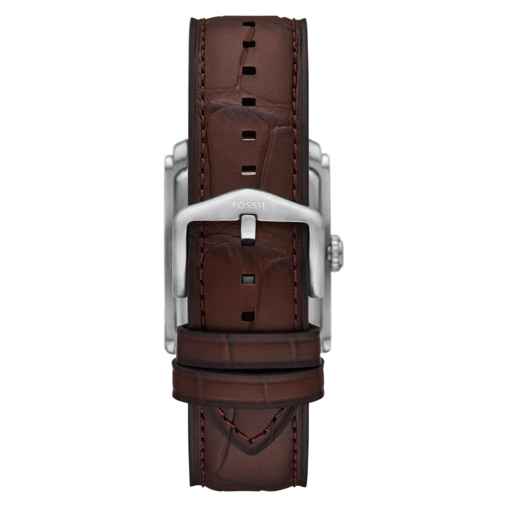 Fossil FS6110 Carraway Brown Croco Leather 30mm - zegarek męski 7