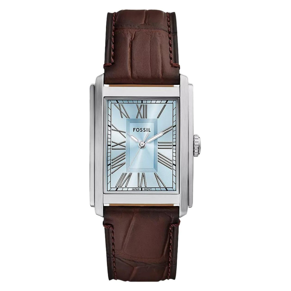 Fossil FS6110 Carraway Brown Croco Leather 30mm - zegarek męski 1