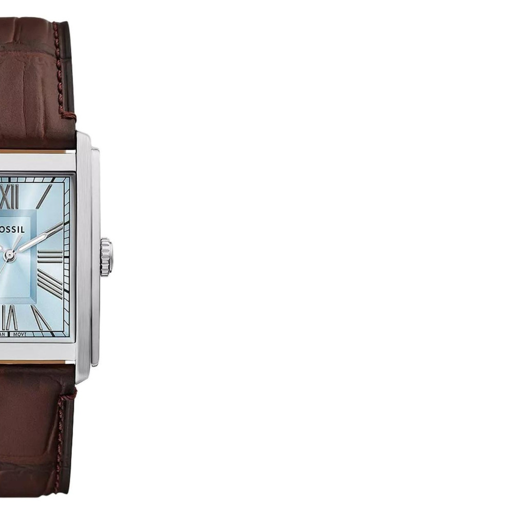 Fossil FS6110 Carraway Brown Croco Leather 30mm - zegarek męski 6