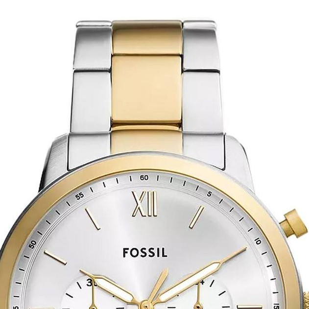 Fossil FS6112 Neutra Chronograph Bicolor Stainless Steel 44mm - zegarek męski 3