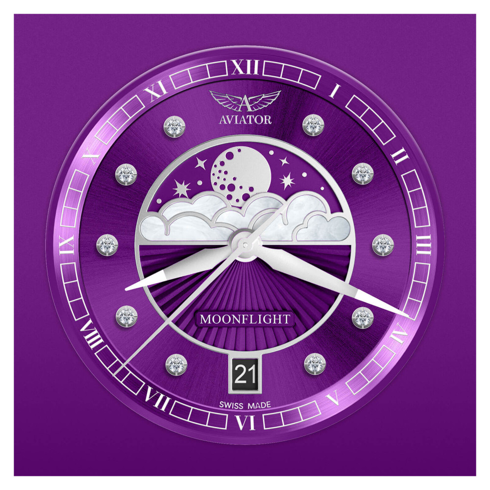 Aviator Douglas Moonflight Diamond Edition V.1.33.0.361.5 - zegarek damski 9