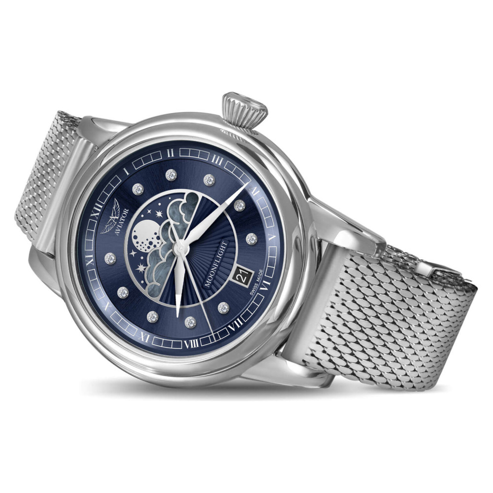 Aviator Douglas Moonflight Diamond Edition V.1.33.0.379.5 - zegarek damski 8