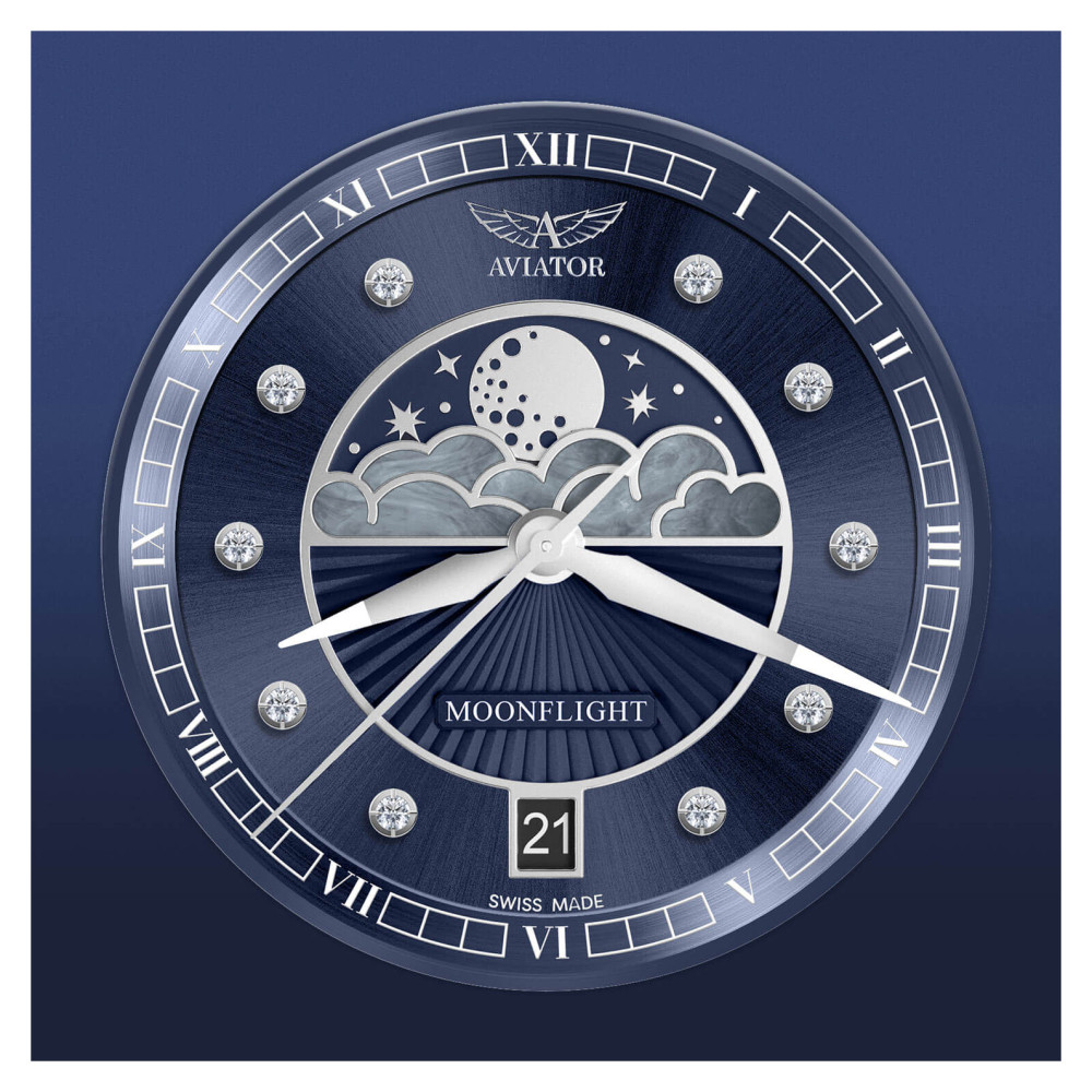 Aviator Douglas Moonflight Diamond Edition V.1.33.0.379.5 - zegarek damski 9