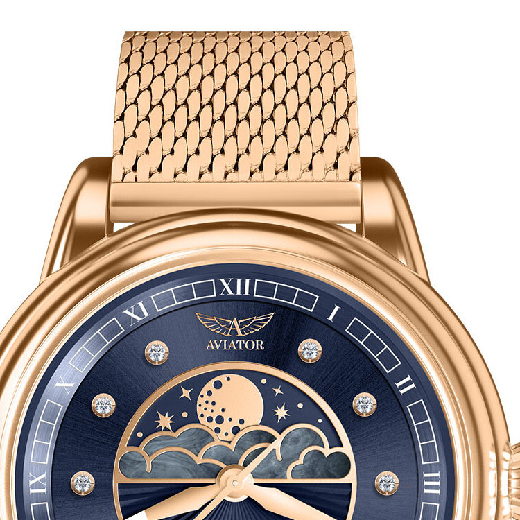 Aviator Douglas Moonflight Diamond Edition V.1.33.2.380.5 - zegarek damski 3
