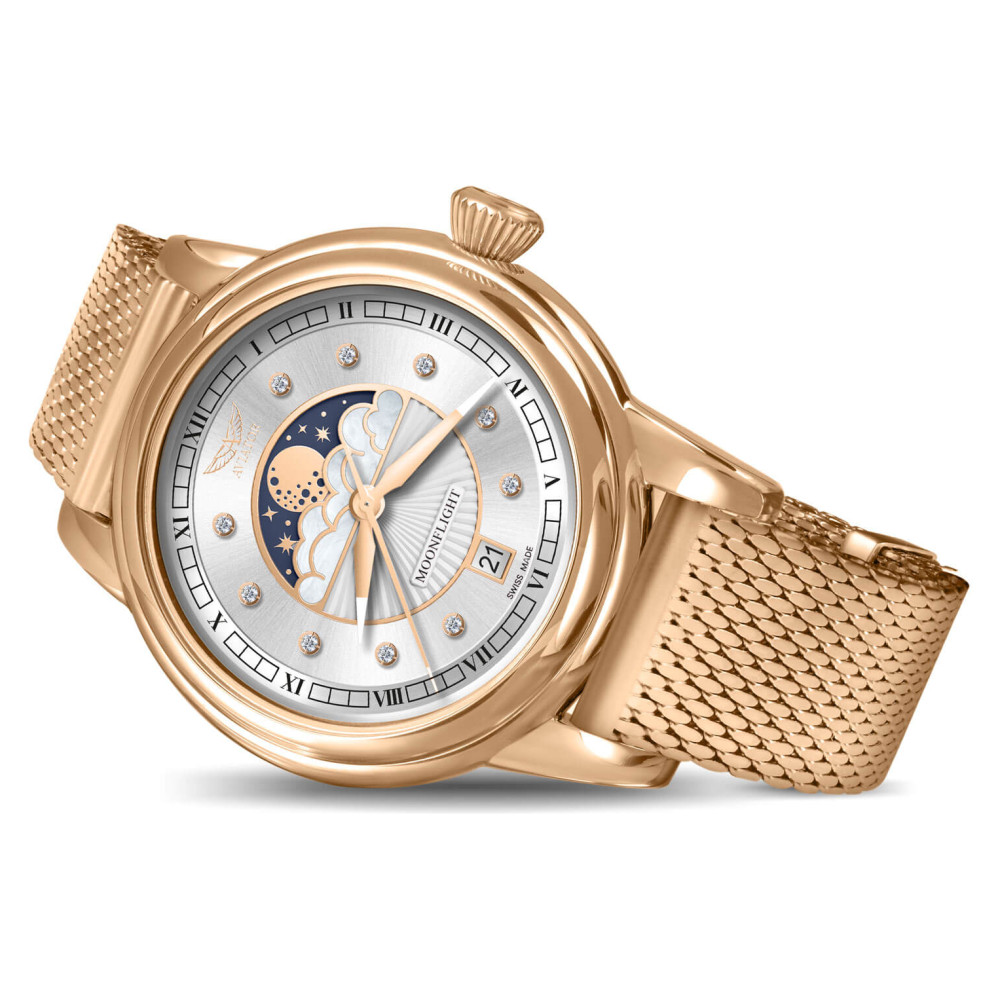 Aviator Douglas Moonflight Diamond Edition V.1.33.2.382.5 - zegarek damski 8