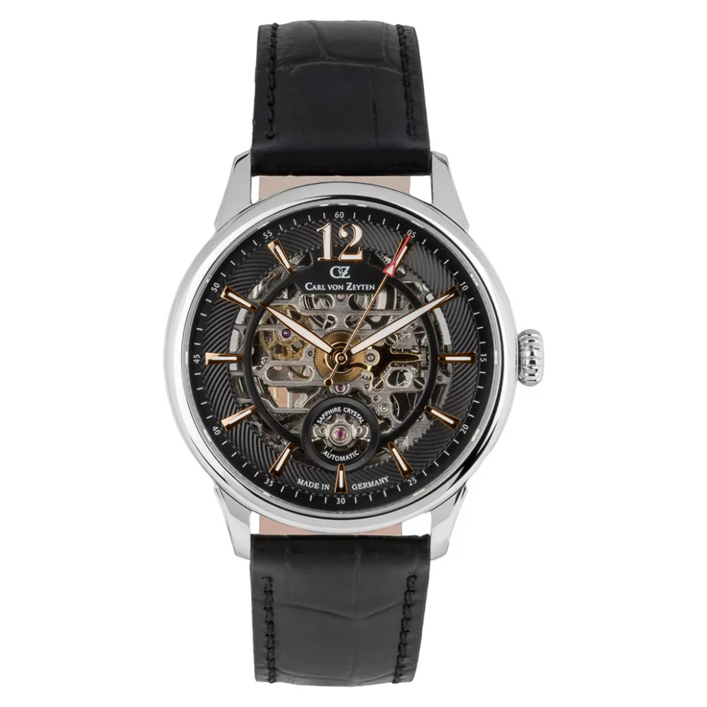 Carl von Zeyten CVZ0080BKRS Schramberg Automatic Skeleton Limited Edition - zegarek męski 1