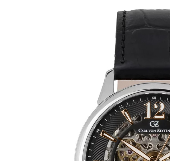 Carl von Zeyten CVZ0080BKRS Schramberg Automatic Skeleton Limited Edition - zegarek męski 4