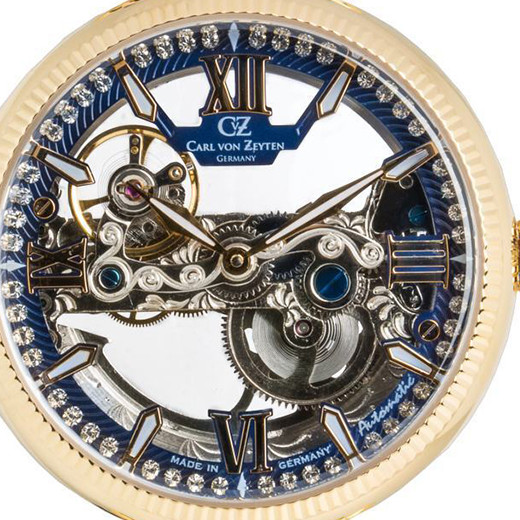 Carl von Zeyten CVZ0083GBLS Häusern Skeleton - zegarek damski 2
