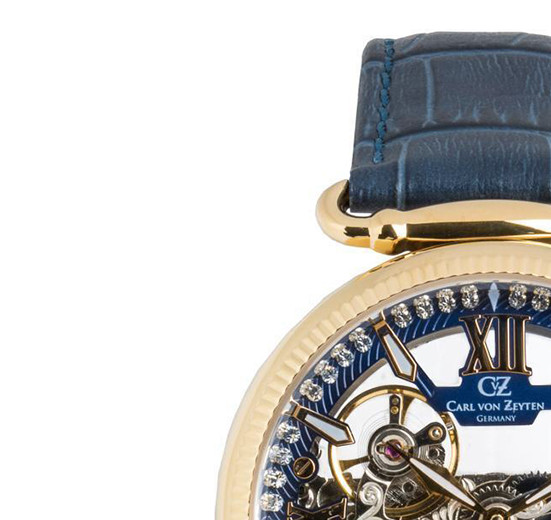 Carl von Zeyten CVZ0083GBLS Häusern Skeleton - zegarek damski 4