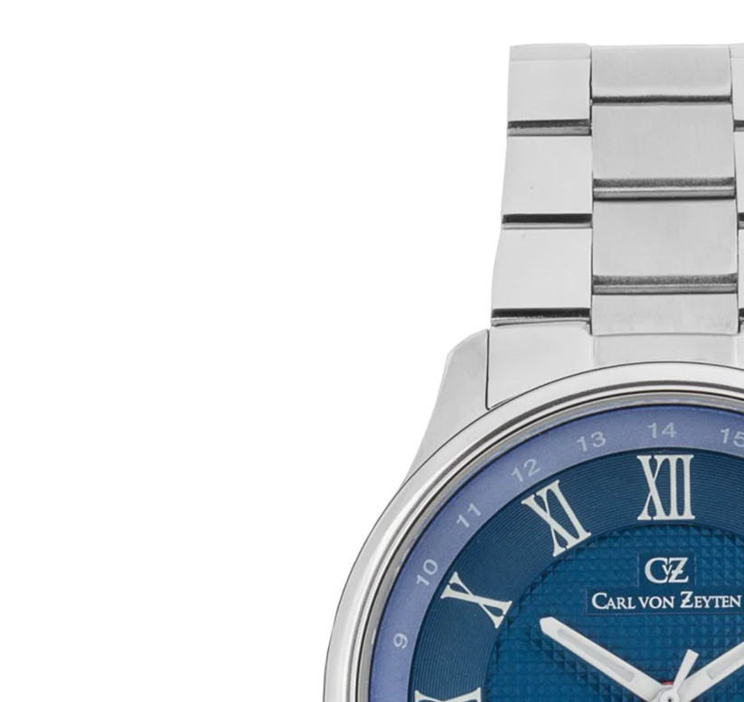 Carl von Zeyten CVZ0087BLMS Rench Automatic GMT - zegarek męski 4