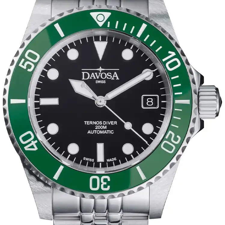 Davosa Ternos Diver 161.550.07 model nurkowy na bransolecie - zegarek męski 2