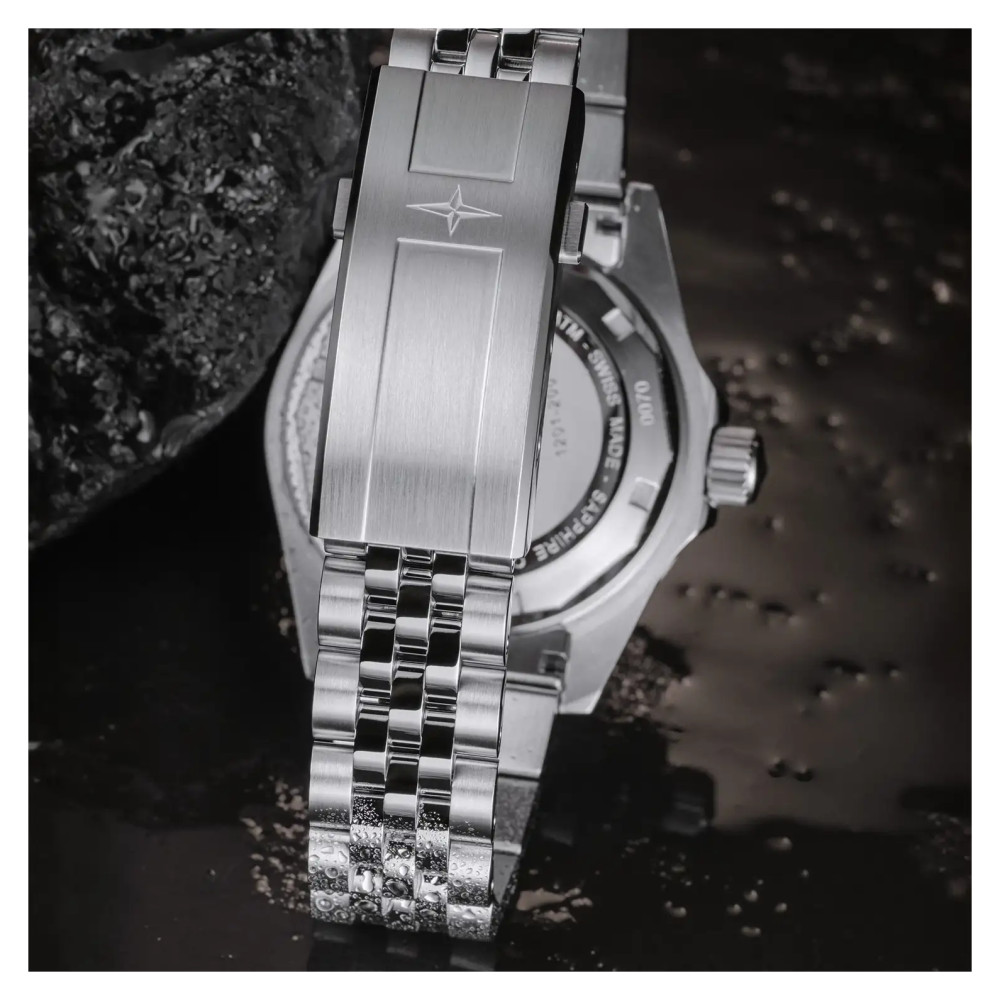 Davosa Ternos Diver 161.550.07 model nurkowy na bransolecie - zegarek męski 9