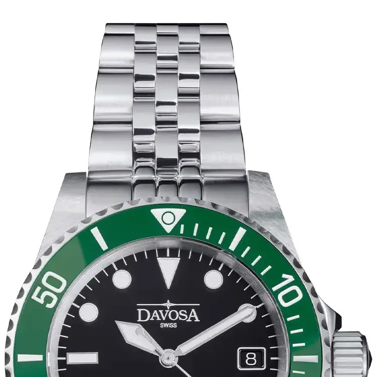 Davosa Ternos Diver 161.550.07 model nurkowy na bransolecie - zegarek męski 3