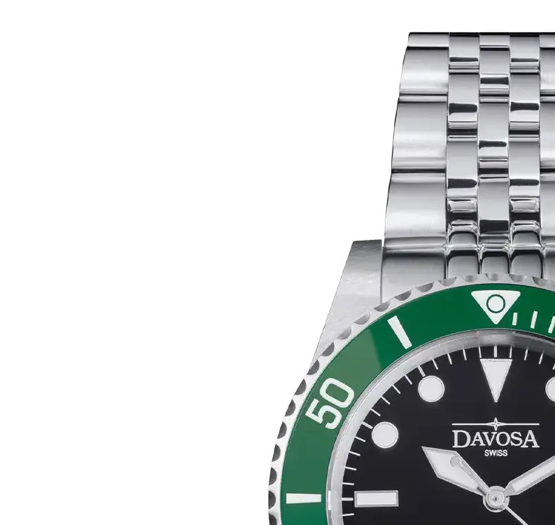 Davosa Ternos Diver 161.550.07 model nurkowy na bransolecie - zegarek męski 4
