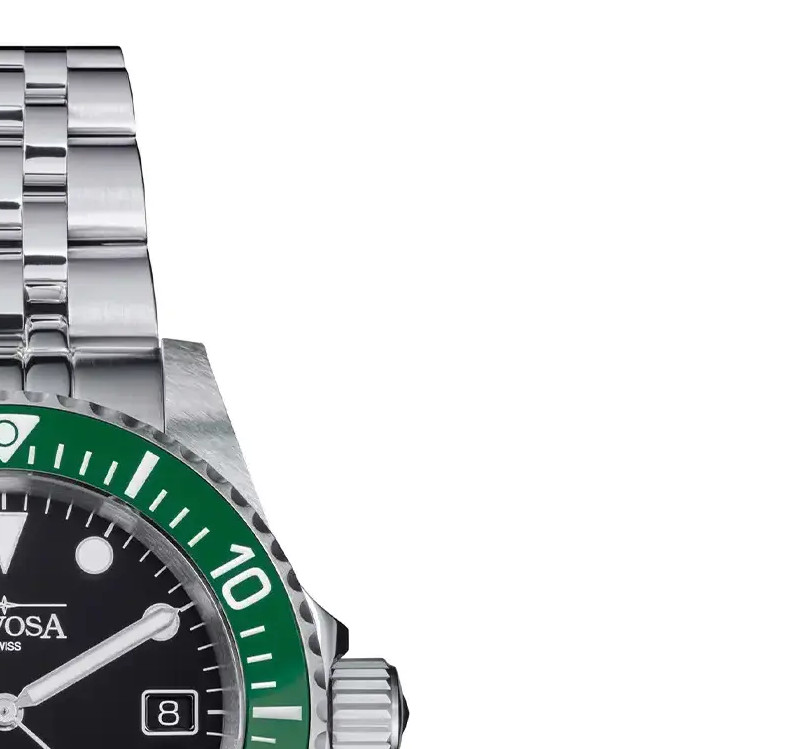 Davosa Ternos Diver 161.550.07 model nurkowy na bransolecie - zegarek męski 5