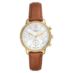 Fossil ES5278 NEUTRA CHRONO Brown Leather Strap 36mm - zegarek damski