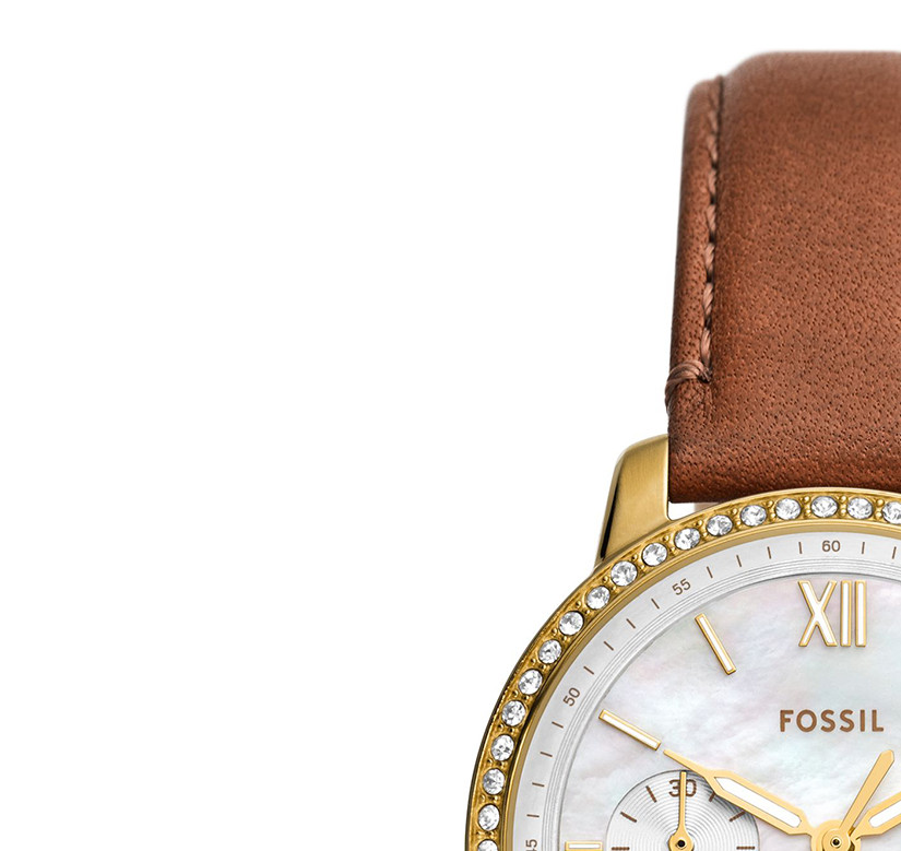 Fossil ES5278 NEUTRA CHRONO Brown Leather Strap 36mm - zegarek damski 4