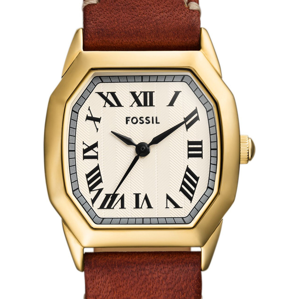 Fossil ES5364 HARLOW Brown Leather Strap 27mm - zegarek damski 2