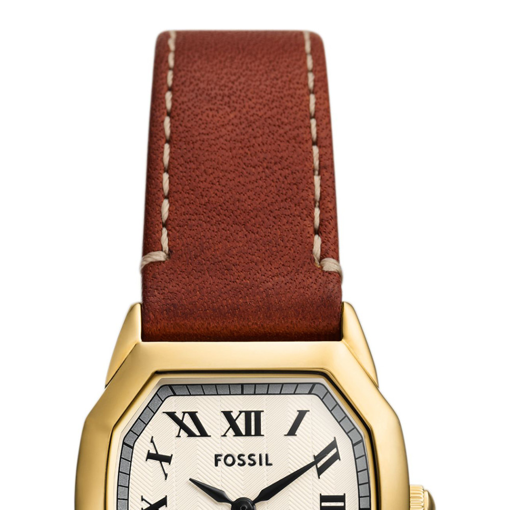 Fossil ES5364 HARLOW Brown Leather Strap 27mm - zegarek damski 3