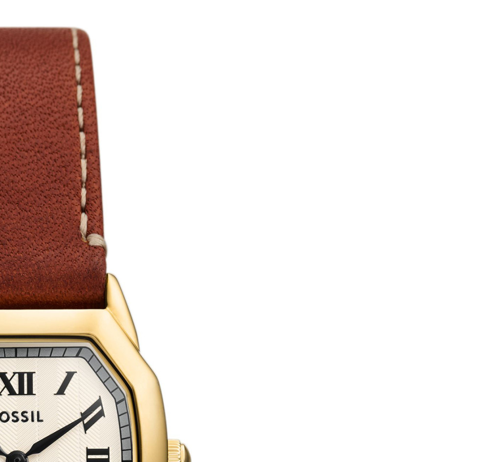 Fossil ES5364 HARLOW Brown Leather Strap 27mm - zegarek damski 5