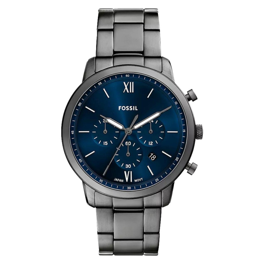 Fossil FS6111 Neutra Chronograph Grey Stainless Steel 44mm - zegarek męski 1