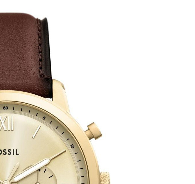 Fossil FS6113 Neutra Chronograph Brown Leather Strap 44mm - zegarek męski 5
