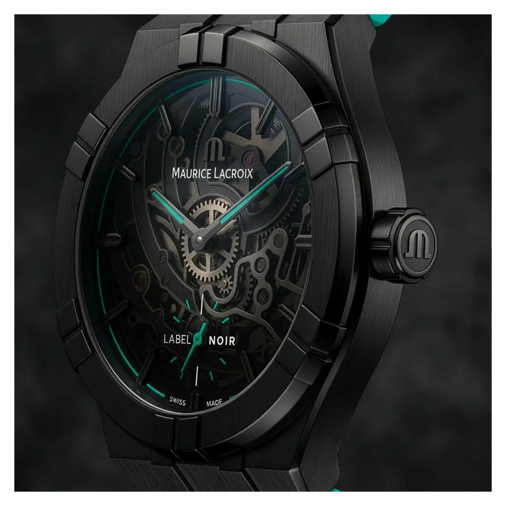 Maurice Lacroix Aikon Skeleton Label Noir AI6028-DLB0B-030-H - zegarek męski 7