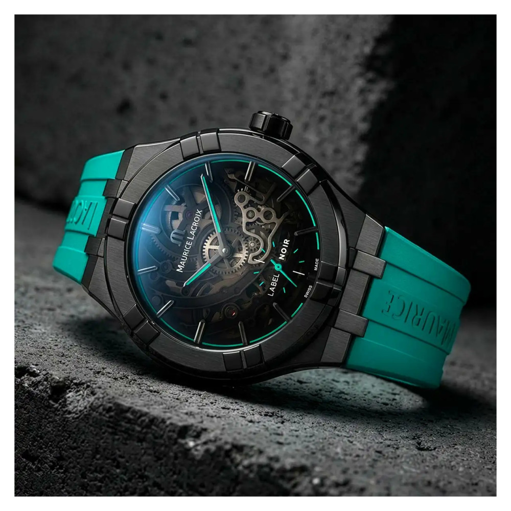Maurice Lacroix Aikon Skeleton Label Noir AI6028-DLB0B-030-H - zegarek męski 1