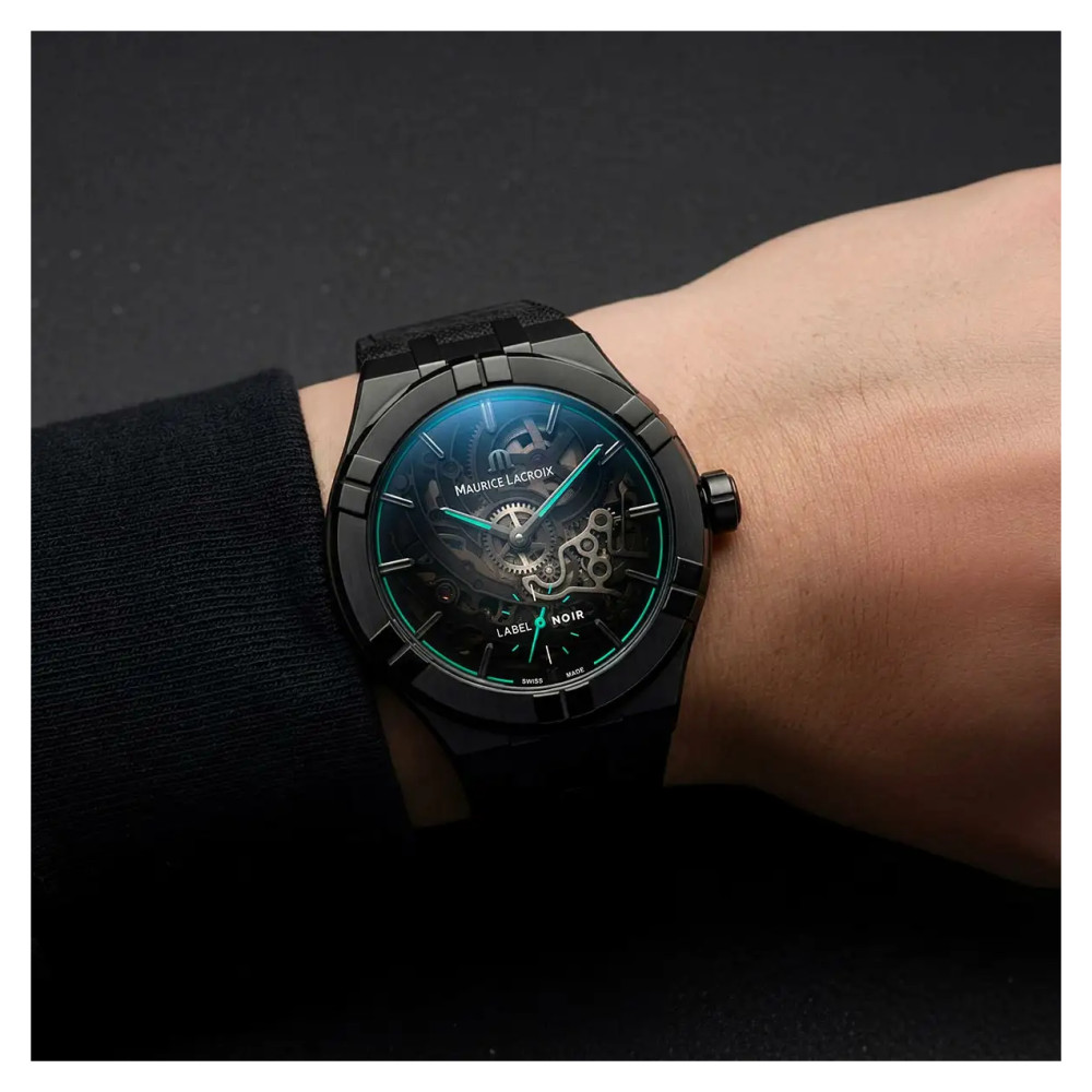 Maurice Lacroix Aikon Skeleton Label Noir AI6028-DLB0B-030-H - zegarek męski 8