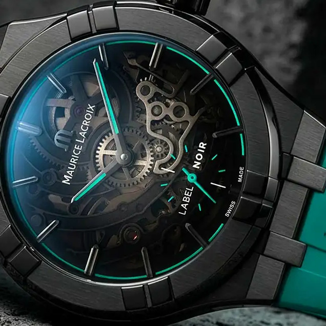 Maurice Lacroix Aikon Skeleton Label Noir AI6028-DLB0B-030-H - zegarek męski 2
