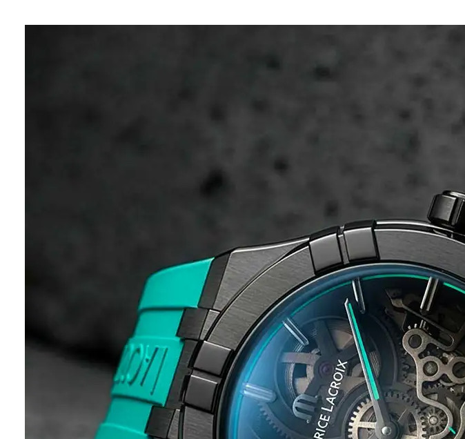 Maurice Lacroix Aikon Skeleton Label Noir AI6028-DLB0B-030-H - zegarek męski 4