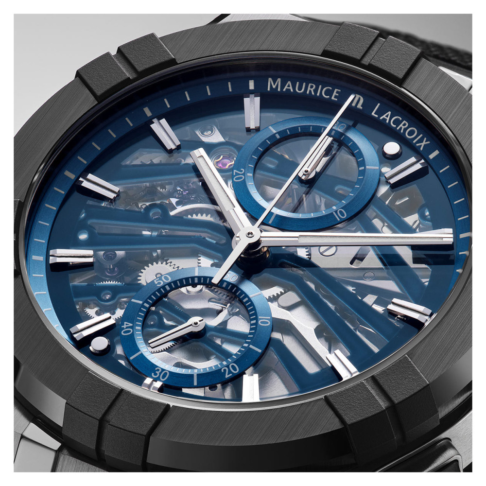 Maurice Lacroix Aikonic Automatic Chronograph Skeleton AC8018-SSL20-030-4 - zegarek męski 7