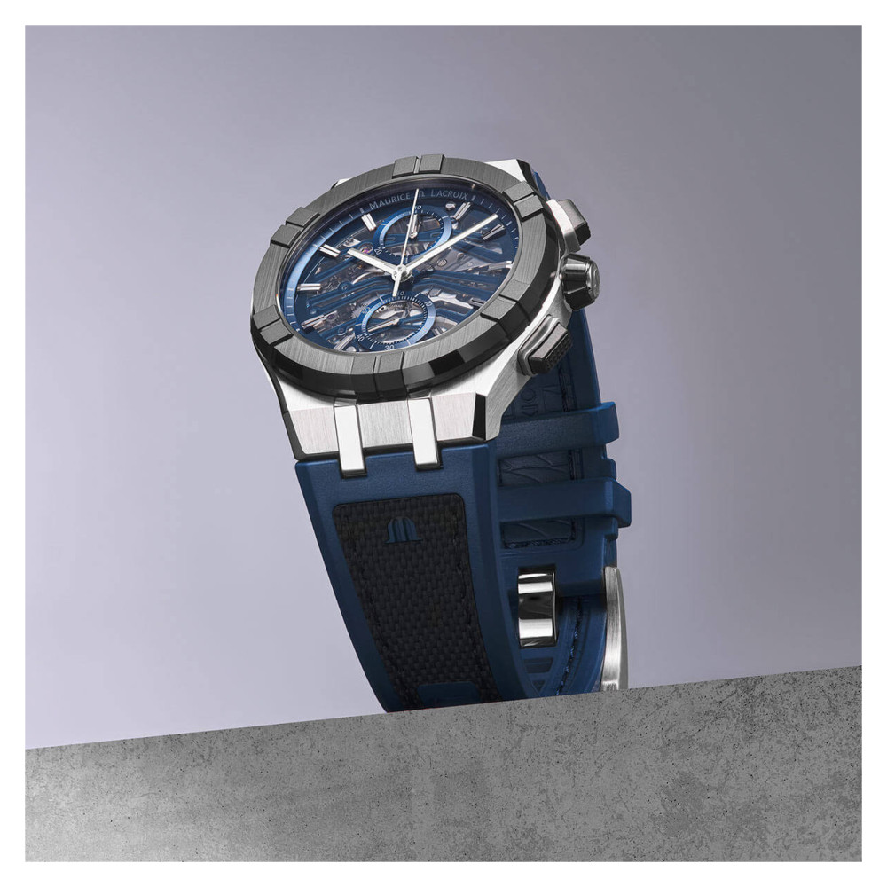 Maurice Lacroix Aikonic Automatic Chronograph Skeleton AC8018-SSL20-030-4 - zegarek męski 8