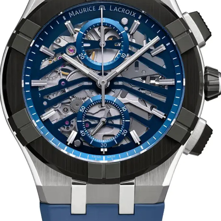 Maurice Lacroix Aikonic Automatic Chronograph Skeleton AC8018-SSL20-030-4 - zegarek męski 2