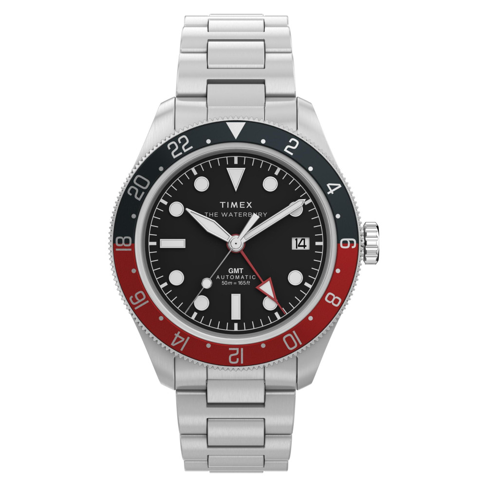 Timex TW2Y60600 Waterbury Heritage Automatic GMT - zegarek męski 1