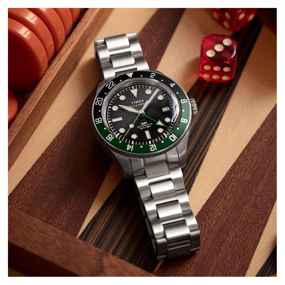 Timex TW2Y60800 Waterbury Heritage Automatic GMT - zegarek męski 11