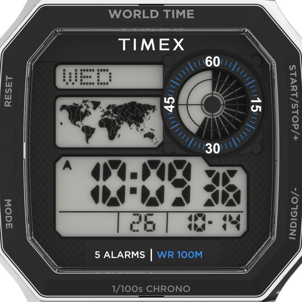 Timex TW5M68900 Main Street Classic Digital World Time 40mm - zegarek męski 2